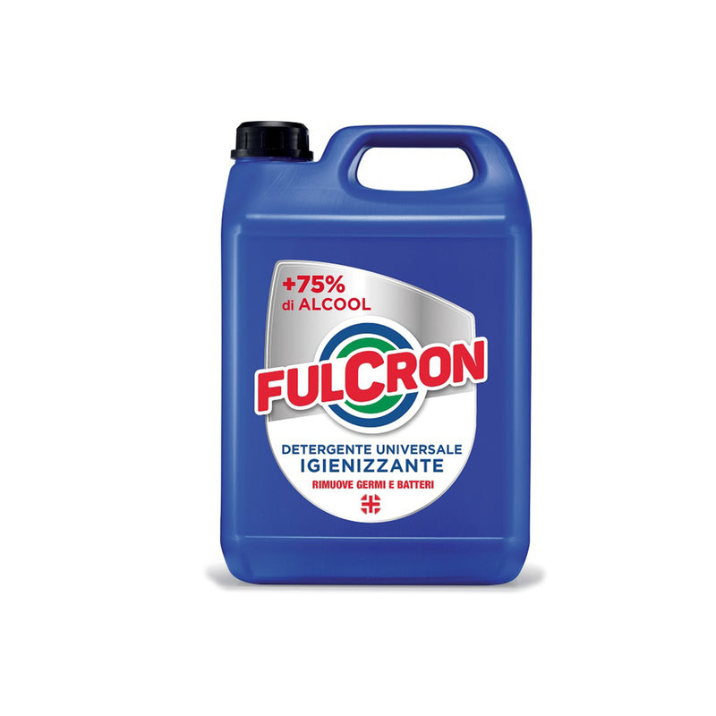 Detergente universale "Fulcron igienizzante" con 75 % di alcol per germi e batteri 5 lt