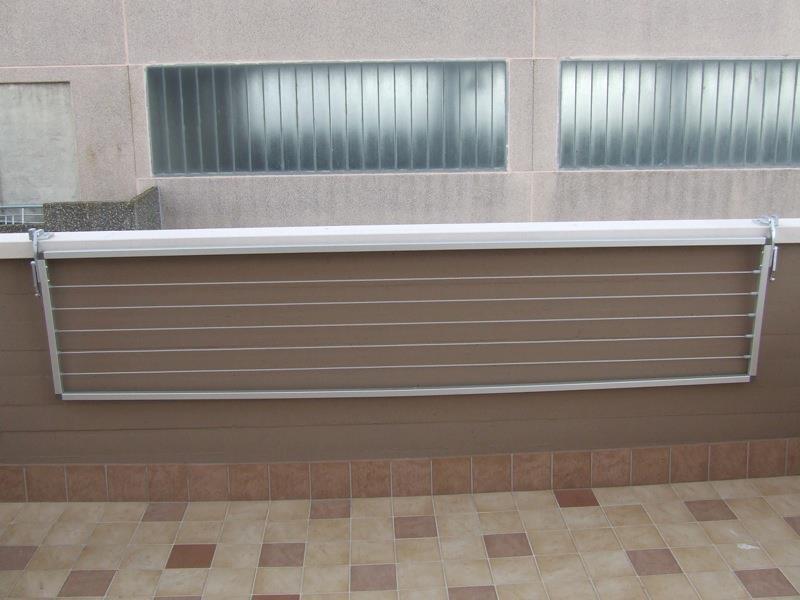 Stendibiancheria richiudibile per muretto, stendino per balconi in muratura alluminio anodizzato antiruggine