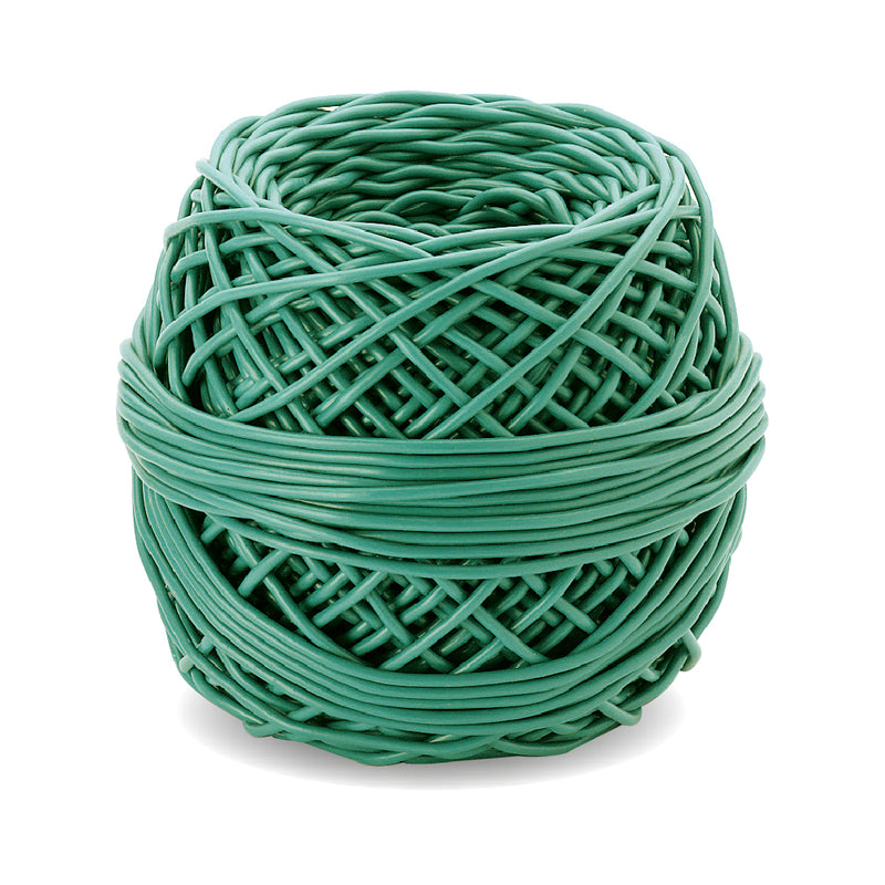 Tubicino agricolo in gomma verde per legature gomitolo con sacchetto a rete