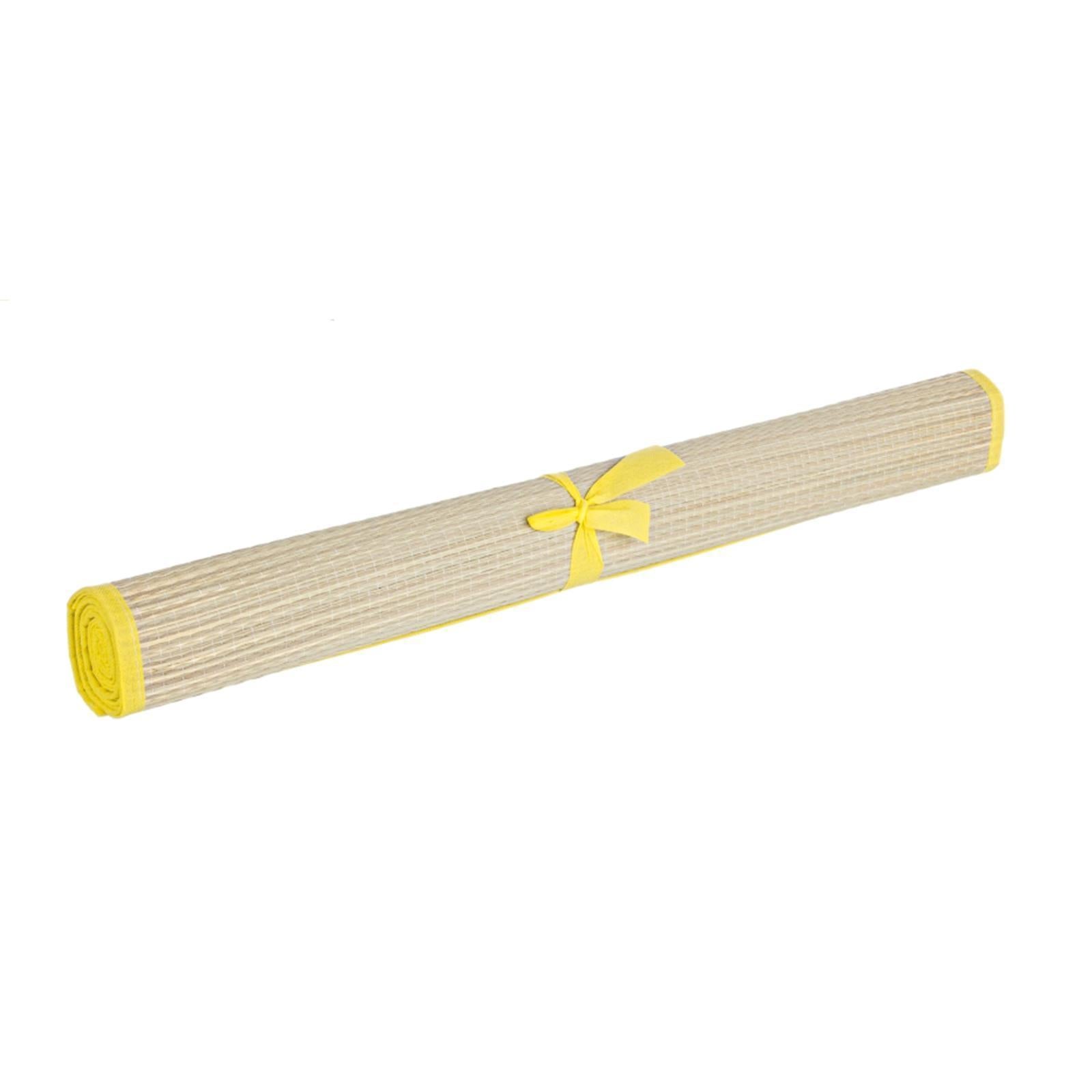 Stuoia da spiaggia e campeggio in paglia richiudibile con laccetto 180 x 60 cm