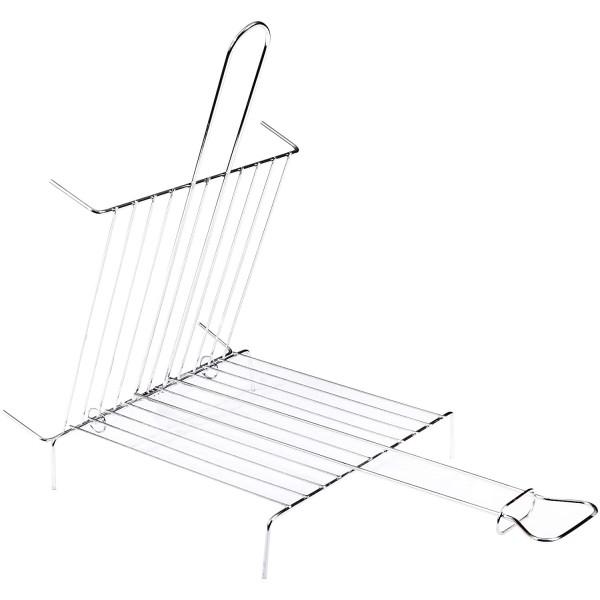 Graticola per barbecue, griglia in acciaio a barre con piedini alta qualità "Made in Italy"