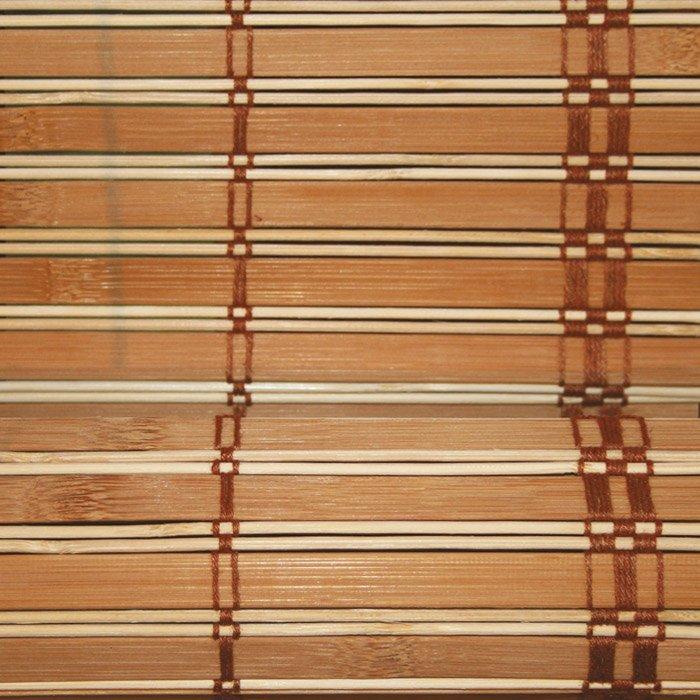 Tapparella in bambù "Africa" arrotolamento a carrucola con supporto in legno da esterno