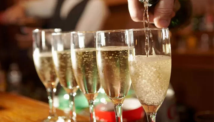 Bottiglia in vetro per vino "Champagne" con imboccatura a tappo di sughero 750 mL
