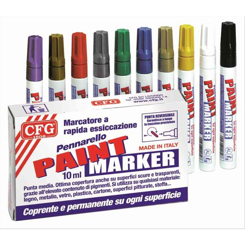 Pennarello marcatore indelebilesmalto paint marker indelebili pennarelli platica e metallo (taglia unica - rosso)