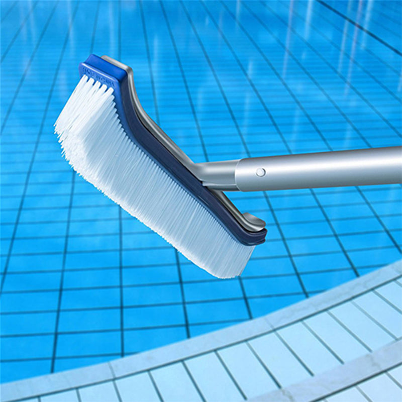 Spazzola professionale per pulizia fondo e parete piscina con rinforzo in alluminio 46 cm