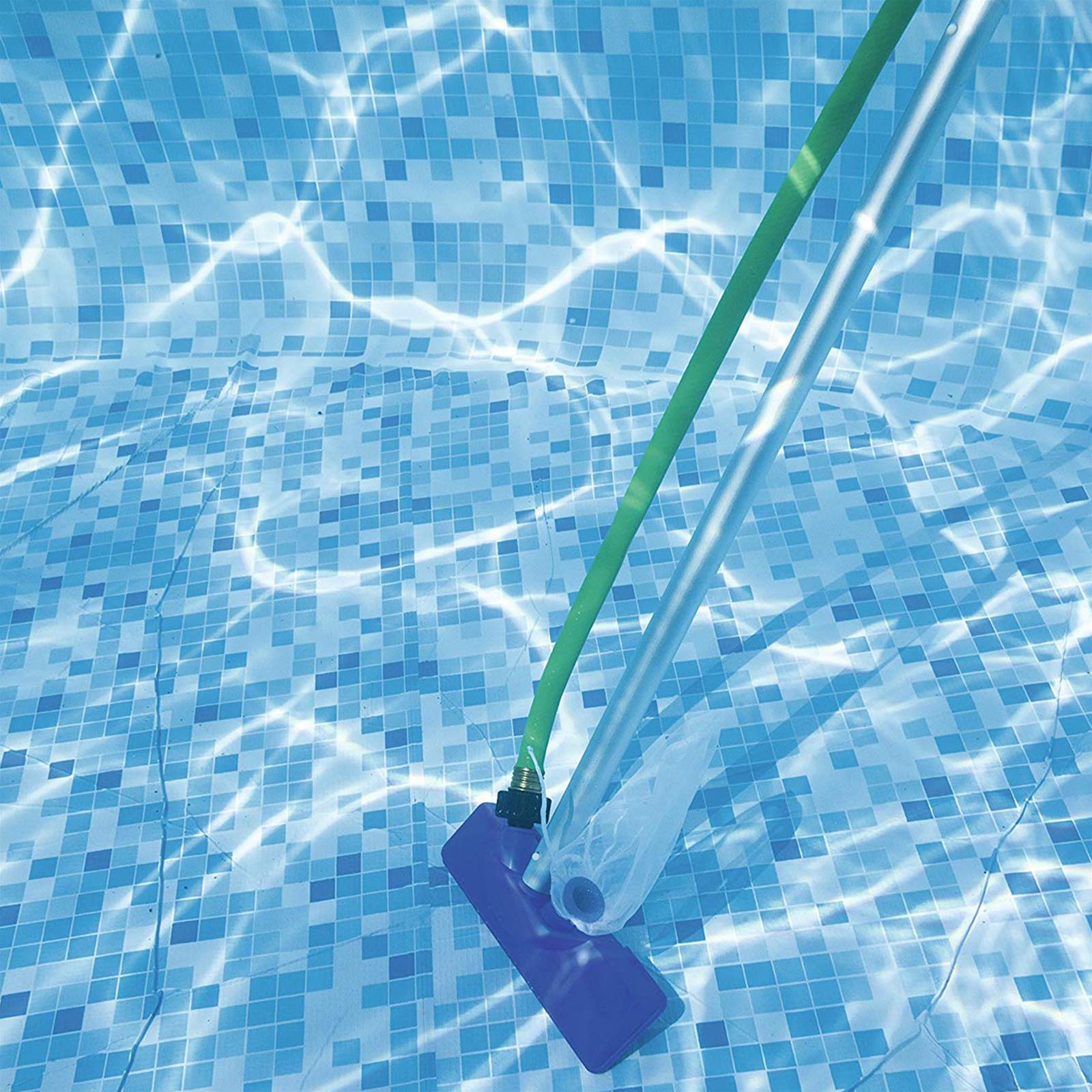 KIT MANTENIMENTO PISCINA CM 254 ASPIRAFANGO PISCINE SCOPA SPAZZOLA PULIZIA RETINO ASTA