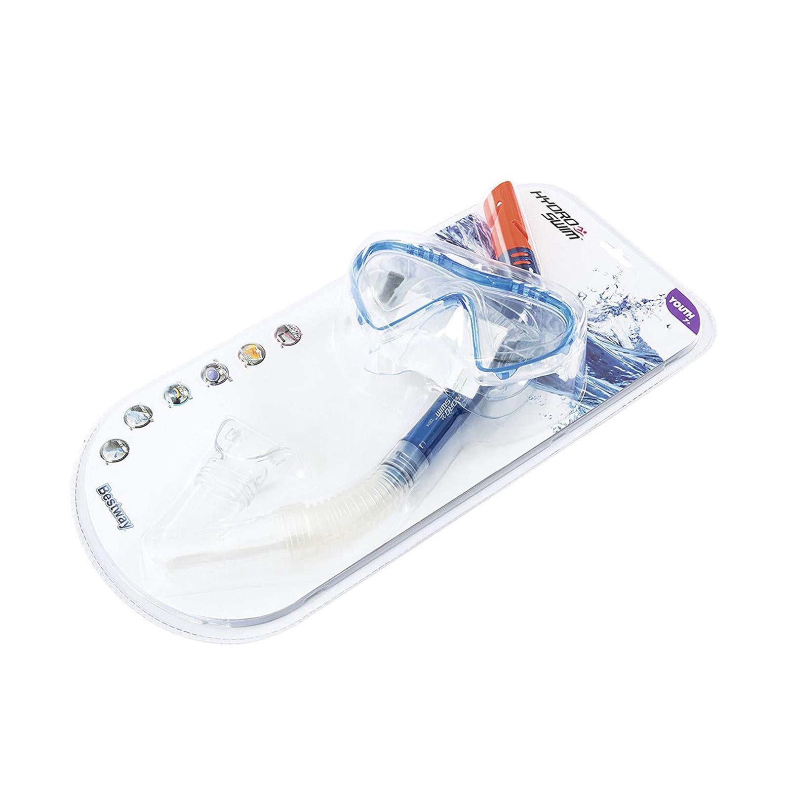 Maschera con boccaglio per immersioni e snorkeling da bambini + 7 anni