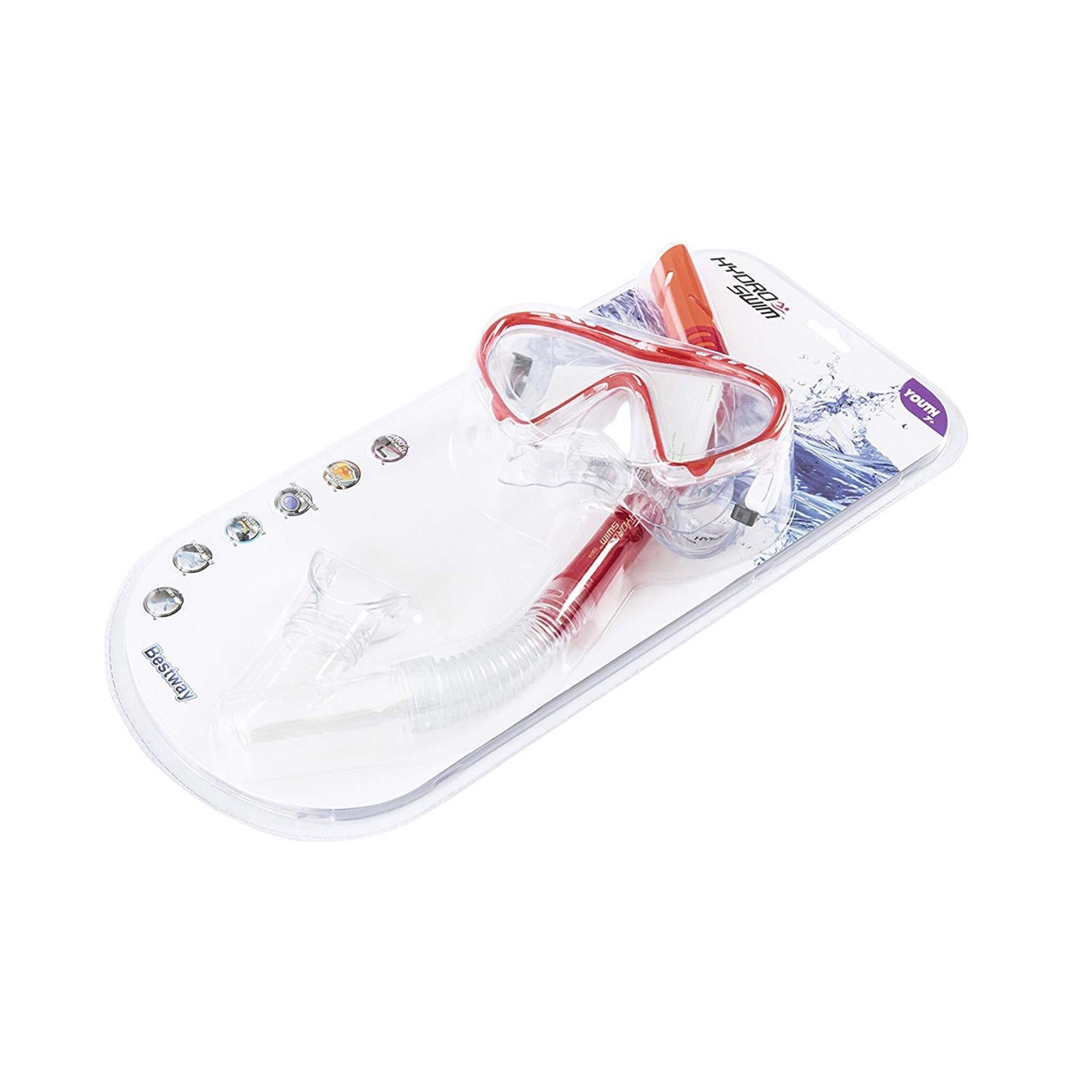 Maschera con boccaglio per immersioni e snorkeling da bambini + 7 anni