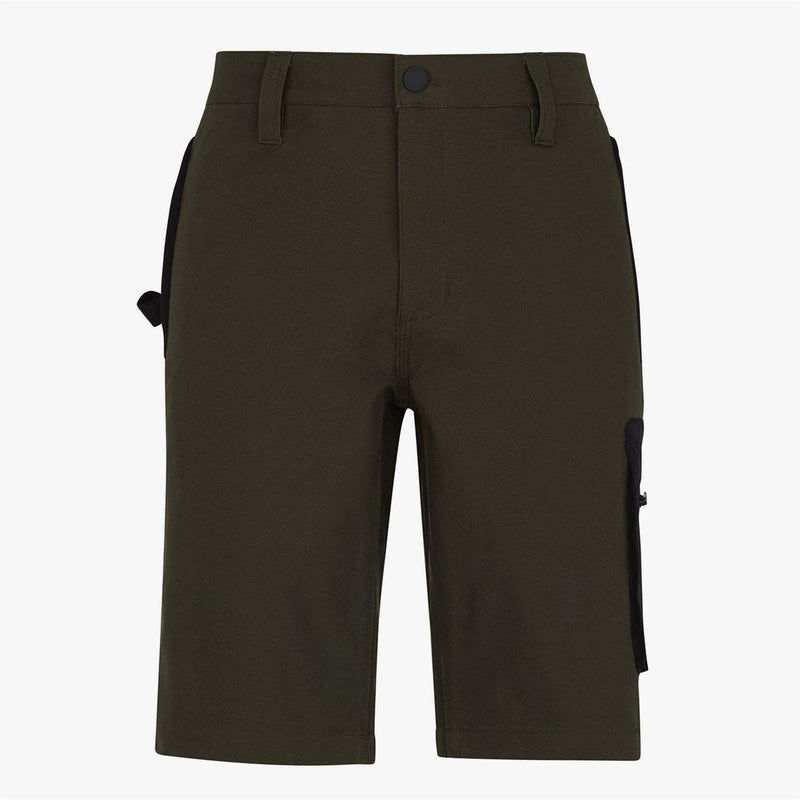 Bermuda - pantalone corto  verde classico da lavoro tasche uomo stretch (tg l)
