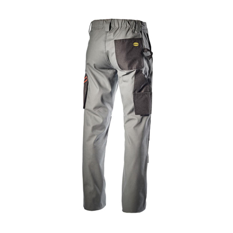 Pantalone lungo grigio classico da lavoro tasche uomo stretch (tg s)