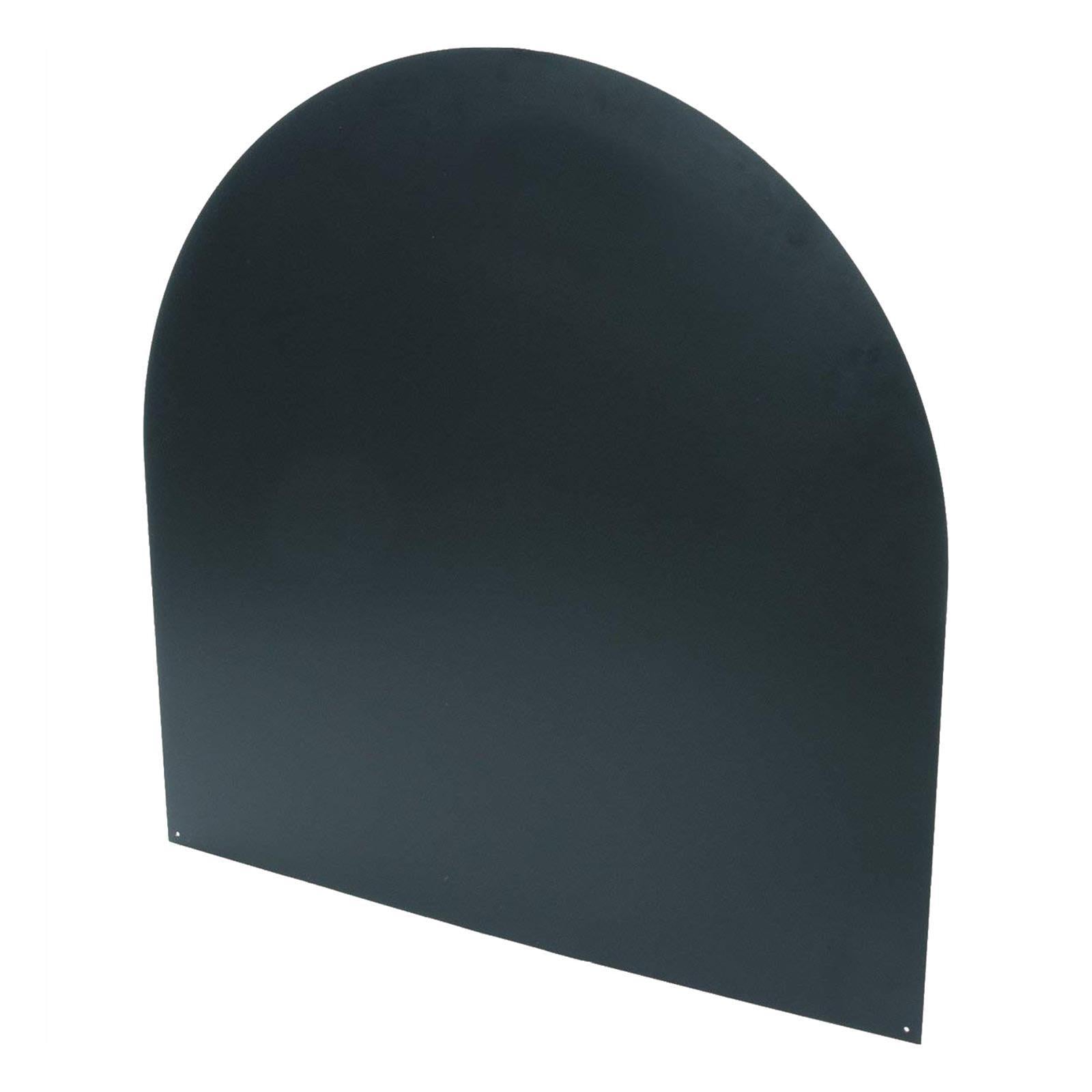 Pedana salvapavimento per stufa in ferro, semitonda, "Made in Italy"