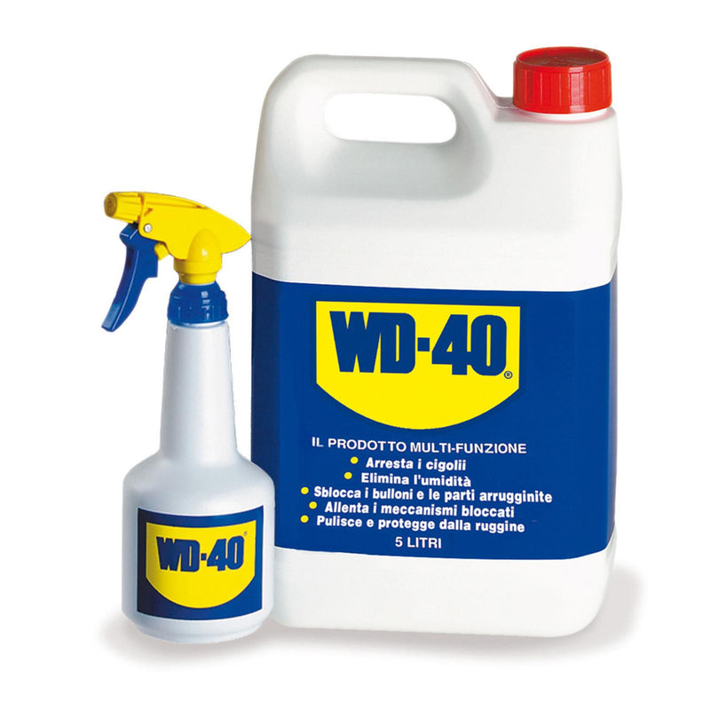 Sbloccante spray wd40 5 lt con dispenser azione lubrificante svitol tanica lattina