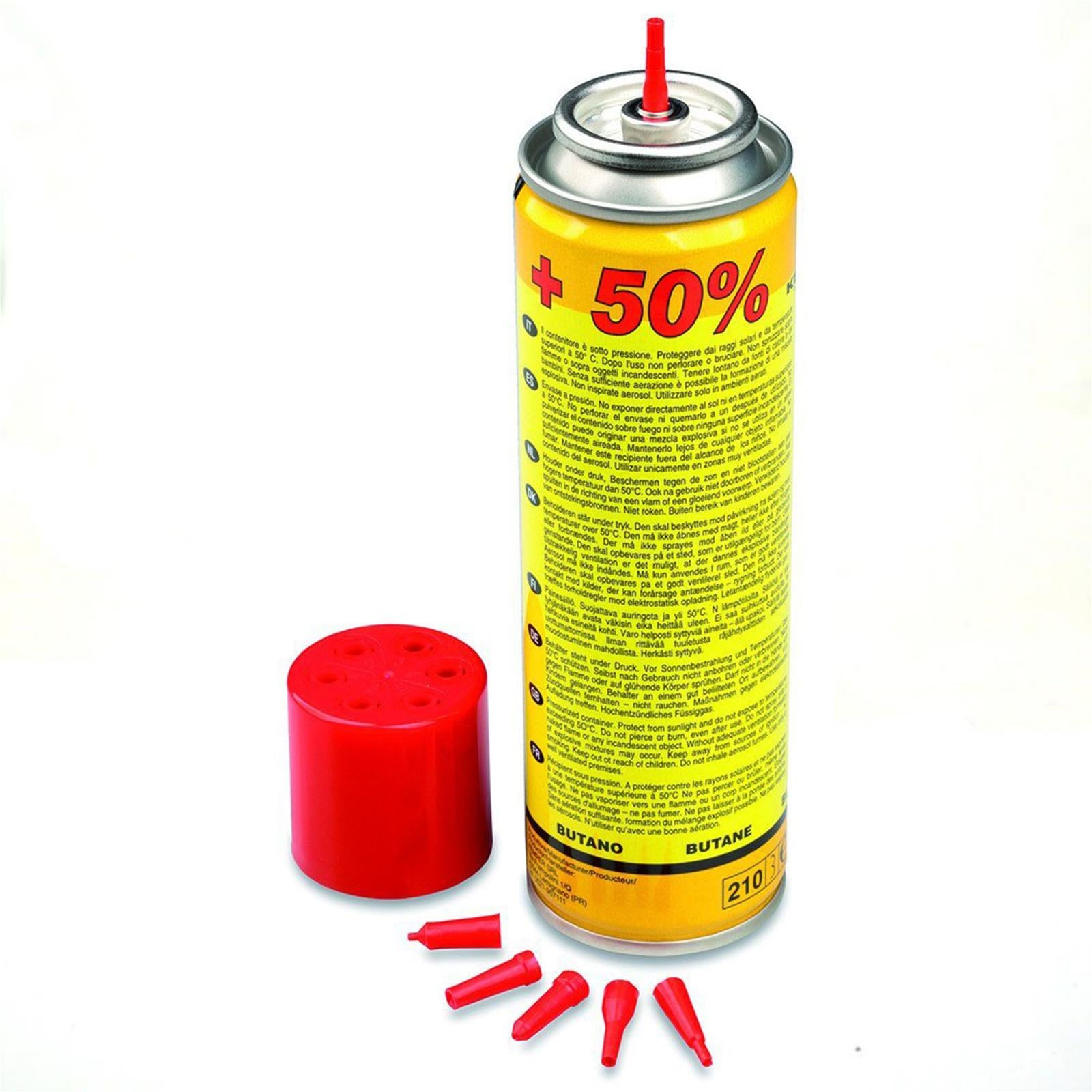 Ricarica 90 gr 150 ml gas accendini bomboletta butano accendino 6 adattatori pistola pistole