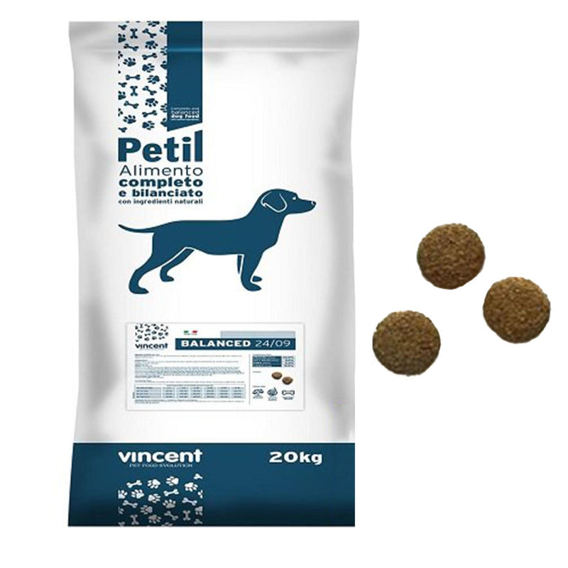 Crocchette cani mangime completo carne adulti 20 kg mantenimento petil made in italy