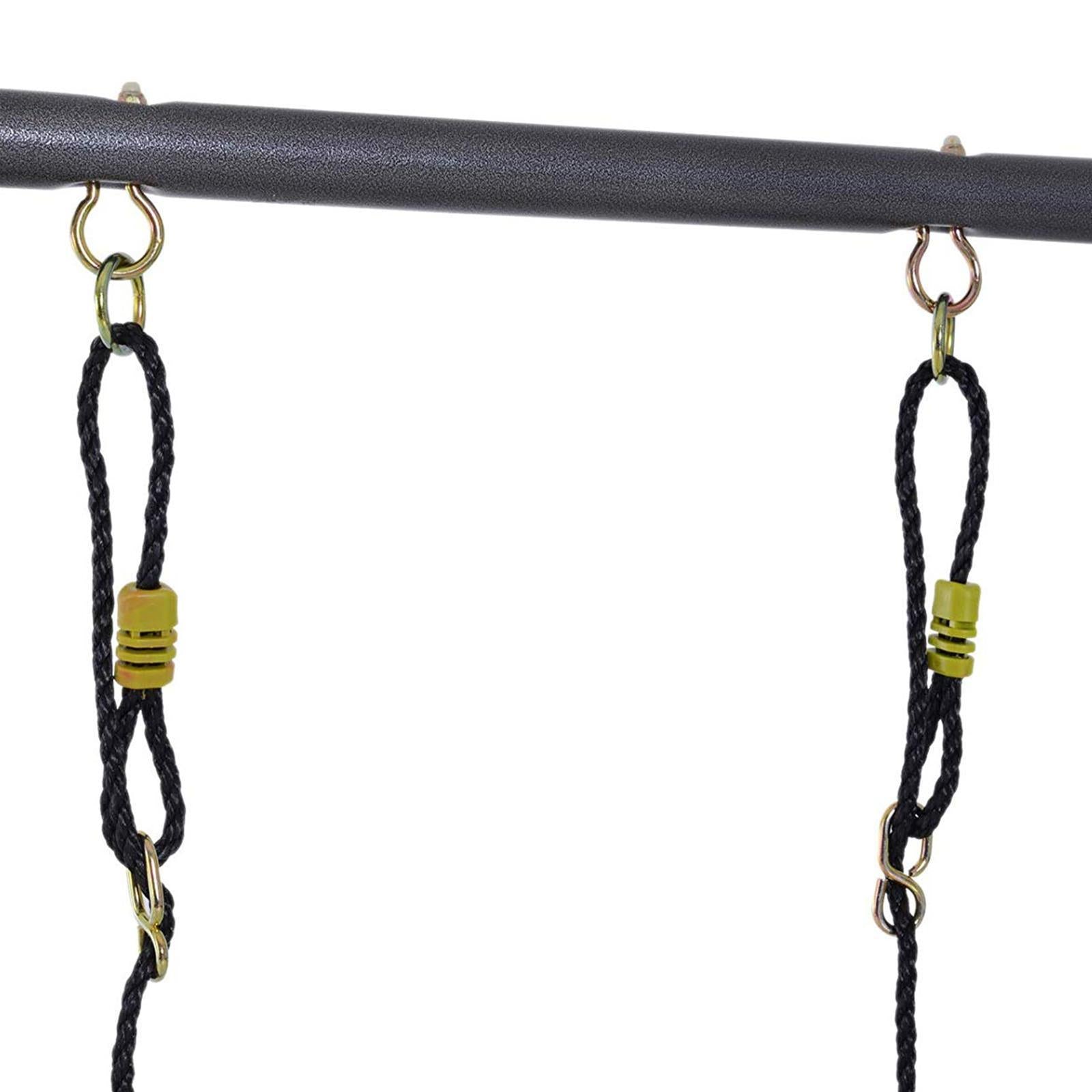 Altalena con struttura in metallo da giardino per bambini con seggiolino da esterno