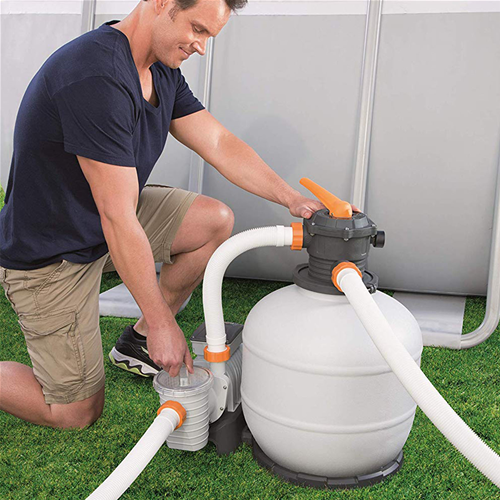 Pompa di filtraggio a sabbia per piscine fuori terra depuratore a pressione da 7571 lt/h