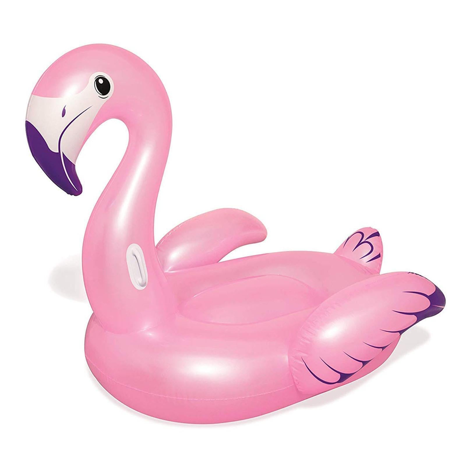 Gonfiabile fenicottero rosa grande 173 x 170 cm cigni mare piscina spiaggia materasso gommone