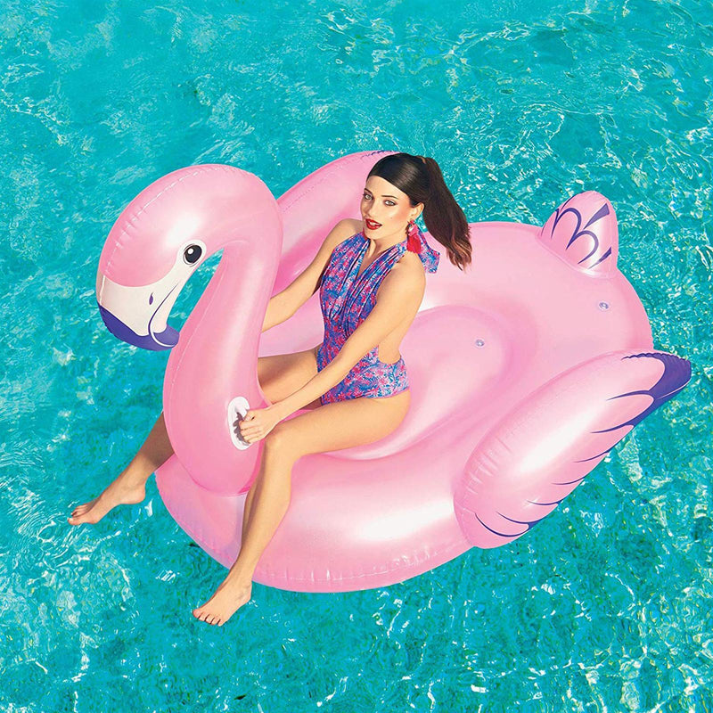 Gonfiabile fenicottero rosa grande 173 x 170 cm cigni mare piscina spiaggia materasso gommone