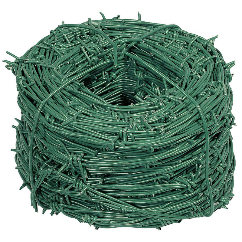 Mt100 filo spinato plastificato 1,6/2,2 mm verde per recinzioni di sicurezza
