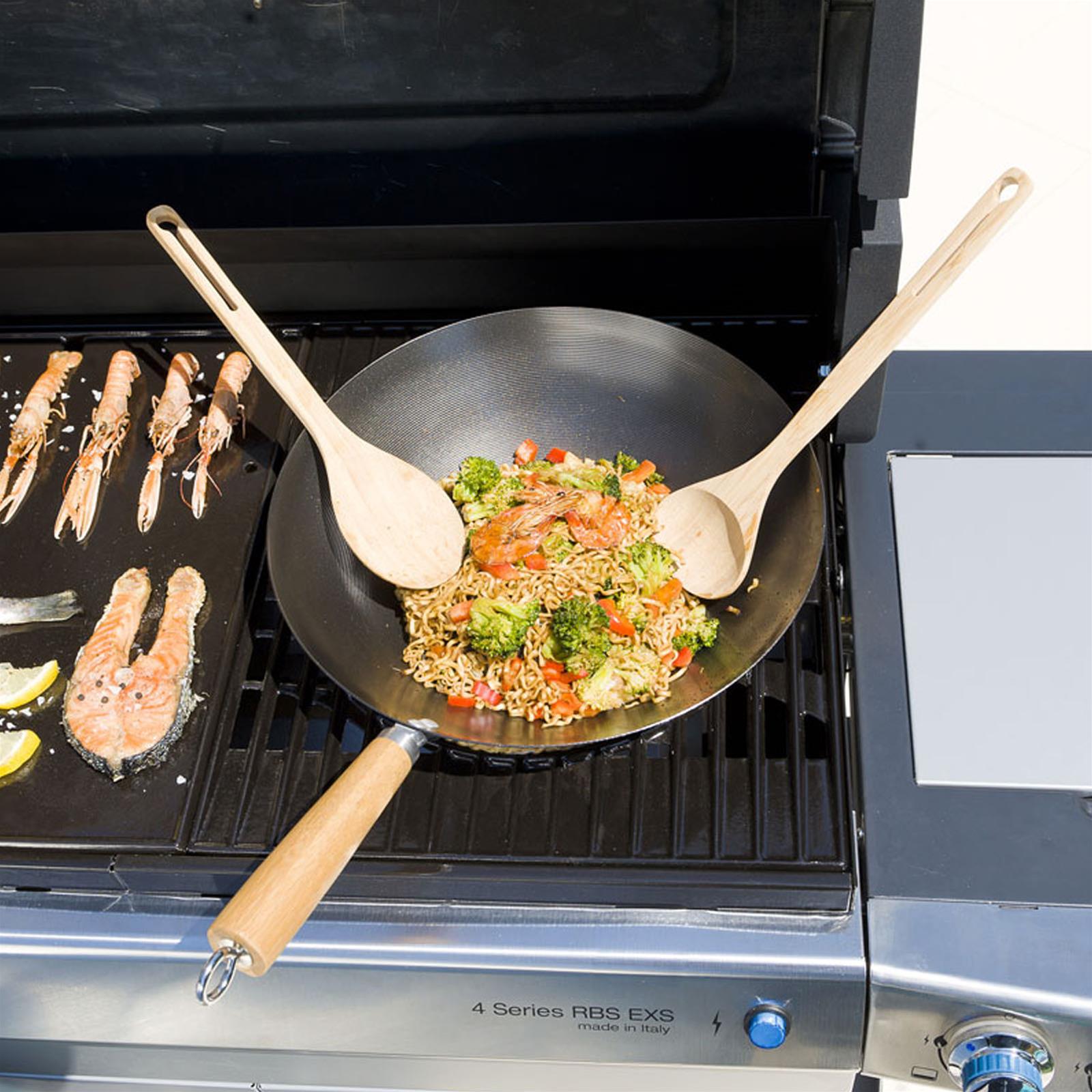 Wok pentola per barbecue spaghetti pasta in ghisa antiaderente culinary modular
