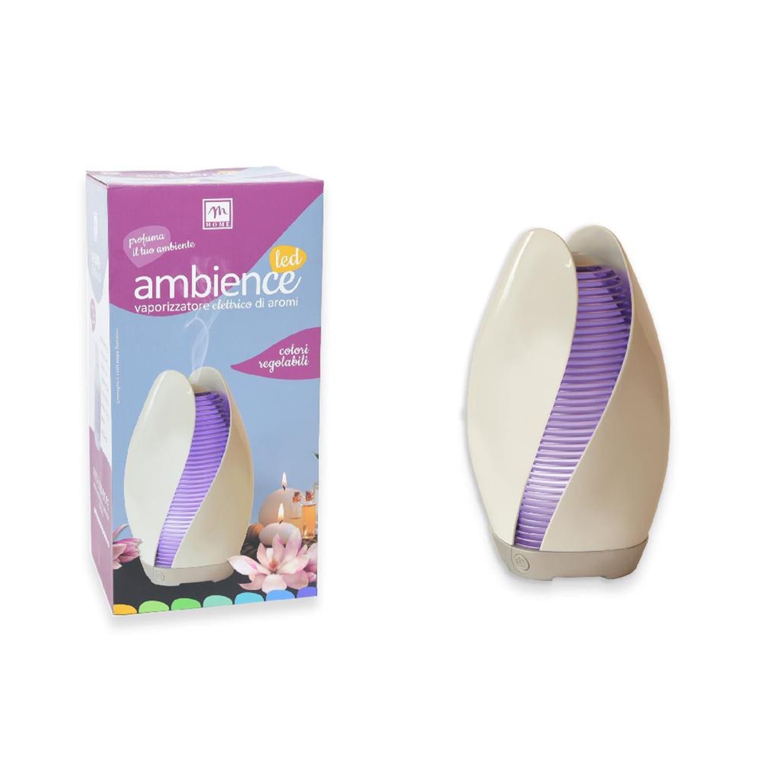 DIFFUSORE ELETTRICO DI FRAGRANZA AROMI OLI ESSENZIALI CON LED PER AMBIENTI