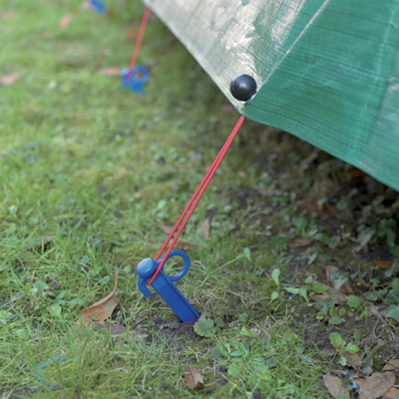 Set 4 picchetti con occhiello per teloni e coperture 24 cm da campeggio e spiaggia