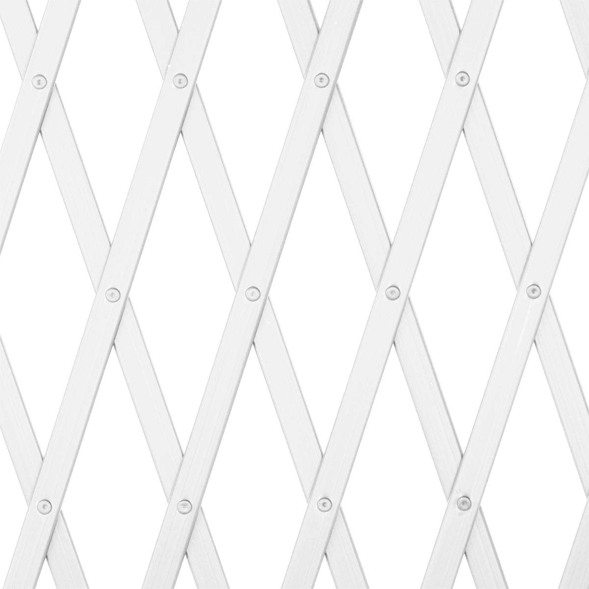Traliccio estensibile per piante rampicanti in pvc Bianco