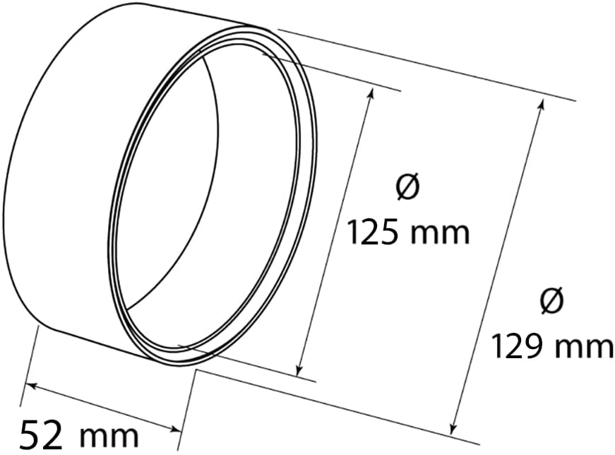 Giunto per tubo aerazione canalizzata sezione Tonda in ABS