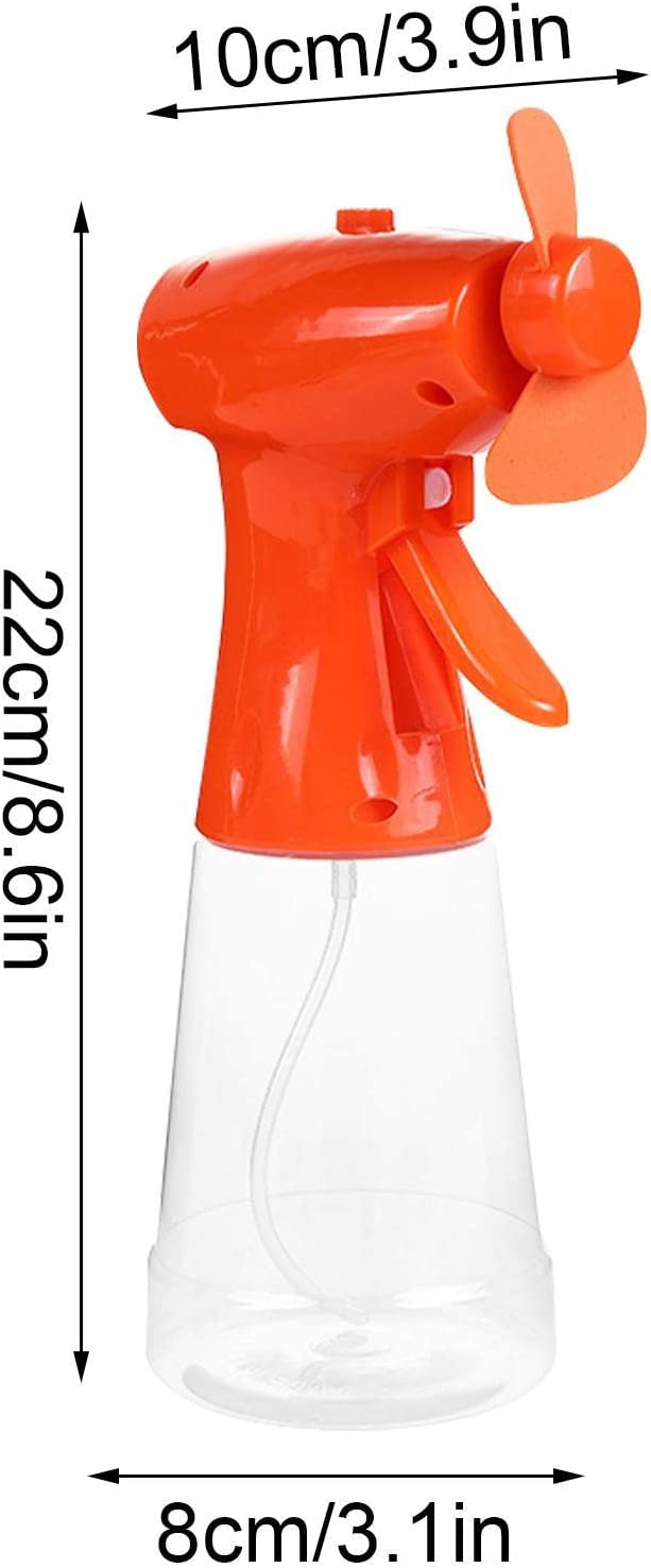 Ventilatore a batteria portatile con nebulizzatore ad acqua per mare e spiaggia h 22 cm