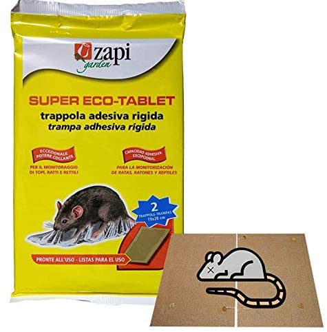Tavolette adesive per topi e ratti trappola in legno con colla topicida