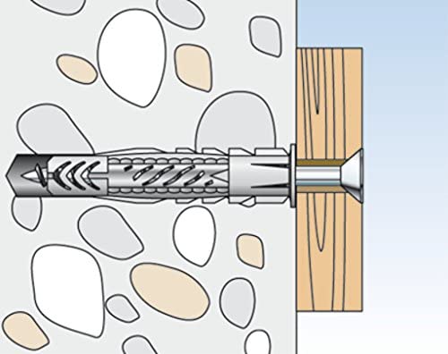 Kit completo di tasselli e punte per fissaggi su muri e cartongessi 89 pezzi