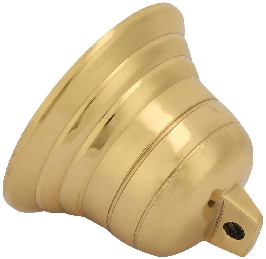 ARTERAMEFERRO Campana In Ottone Lucido Da Appendere - Diametro 11,5 Cm - Made In Italy