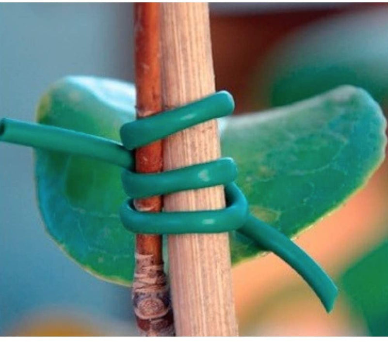 Tubicino agricolo in gomma verde per legature gomitolo con sacchetto a rete