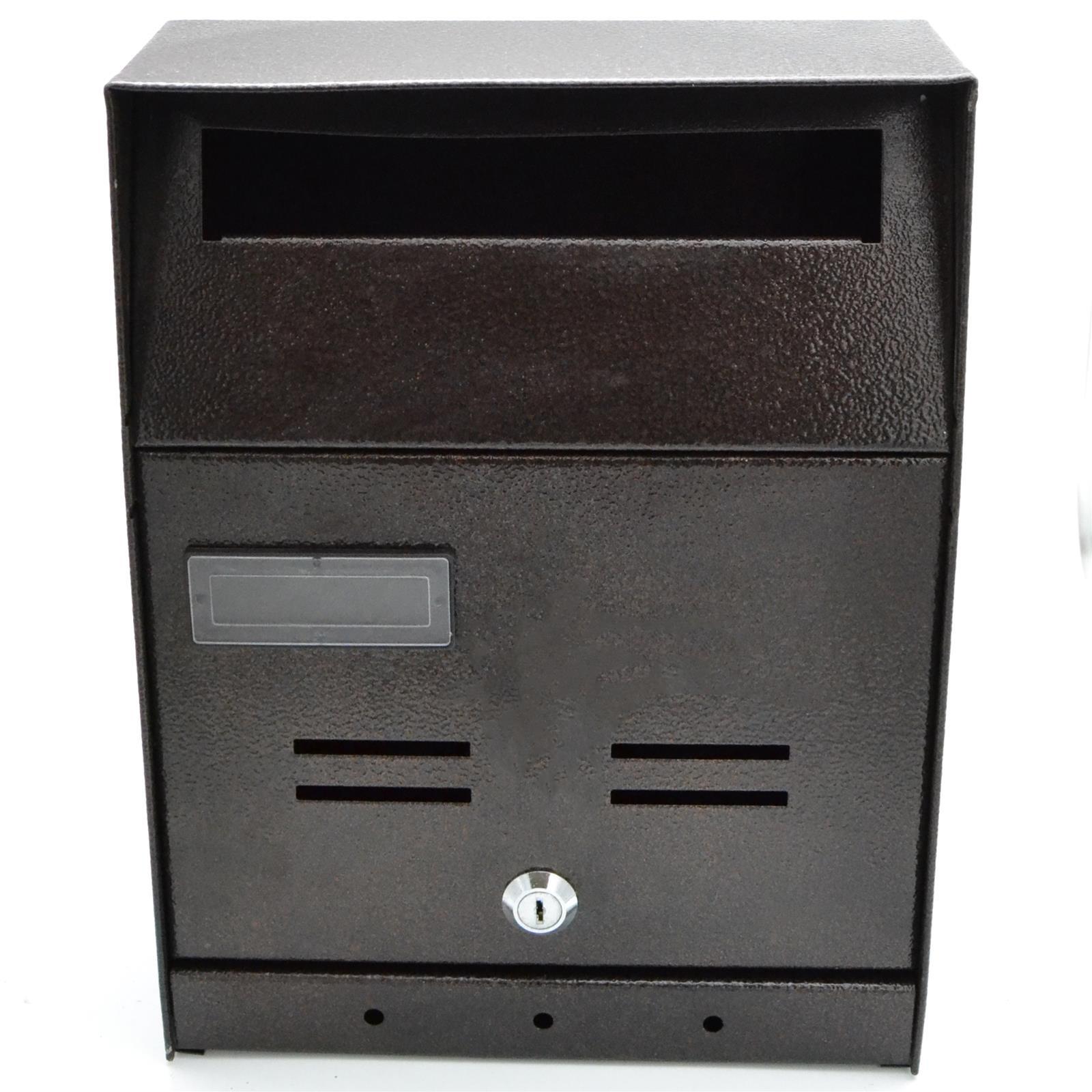 CASSETTA CASSETTE POSTA POSTALE BATTUTO BUCA LETTERE ESTERNO ACCIAIO VERNICIATO 22 X 8 X 29 CM H