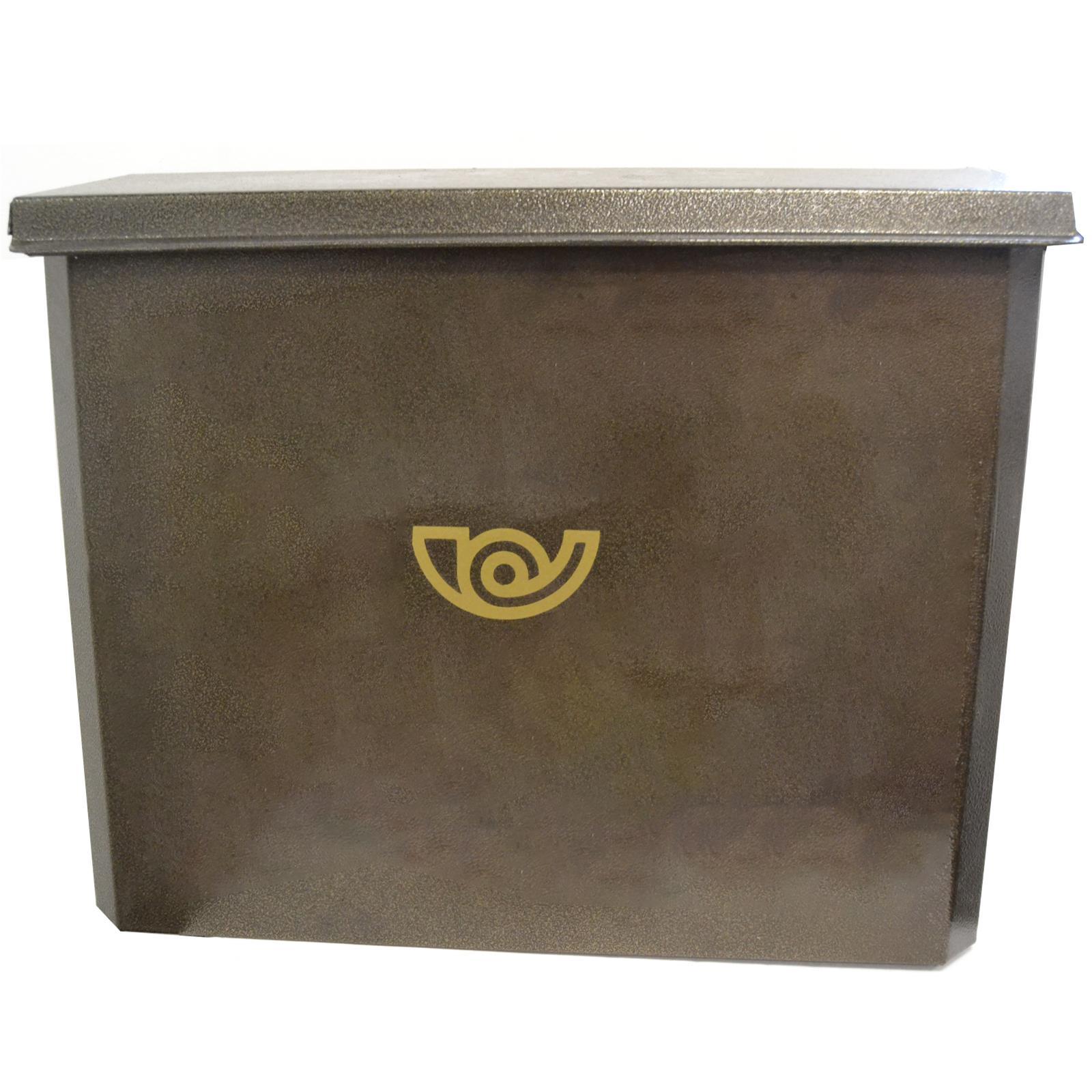 CASSETTA CASSETTE POSTA POSTALE BATTUTO BUCA LETTERE ESTERNO ACCIAIO VERNICIATO 43X 16 X 36 CM H