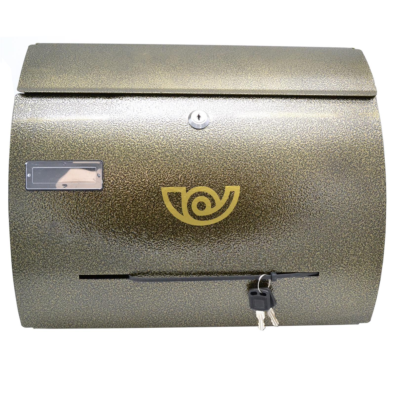 CASSETTA CASSETTE POSTA POSTALE BATTUTO BUCA LETTERE ESTERNO ACCIAIO VERNICIATO 35X 10,5 X 31 CM H