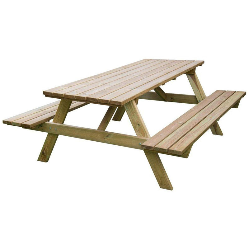 Tavolo da pic nic in legno con panche 180x120xh70 per agriturismo e ristoranti