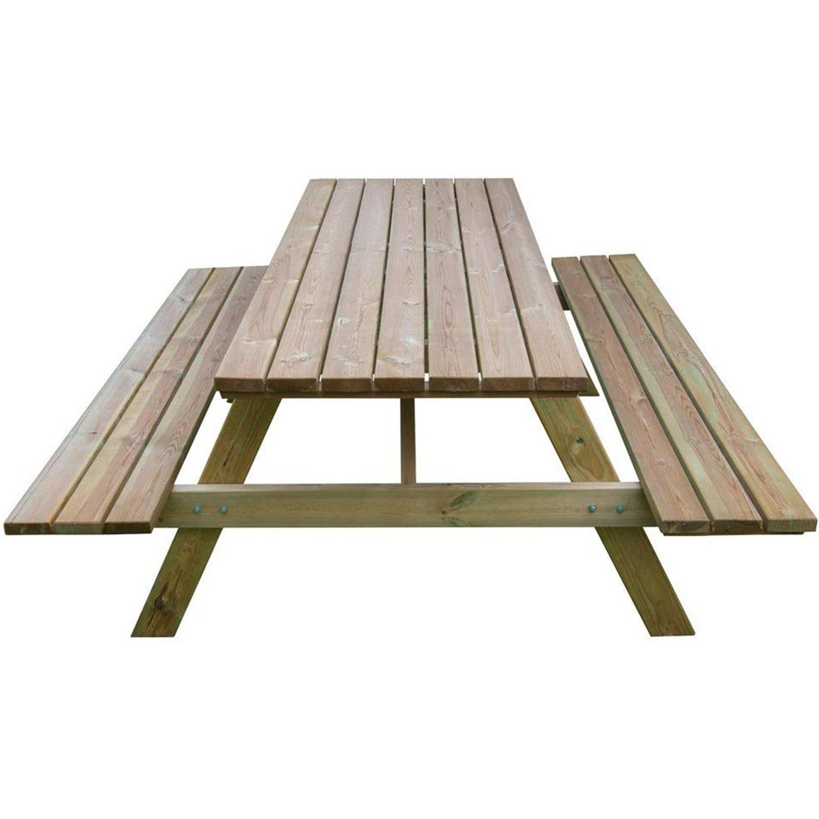 Tavolo da pic nic in legno con panche 180x120xh70 per agriturismo e ristoranti