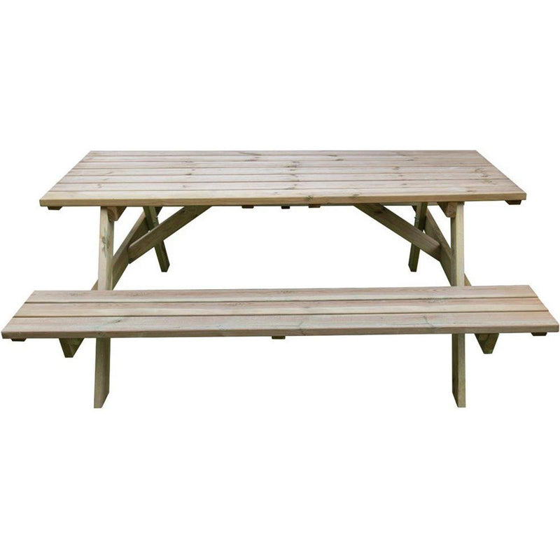 Tavolo da pic nic in legno con panche 180x120xh70 per agriturismo e ristoranti