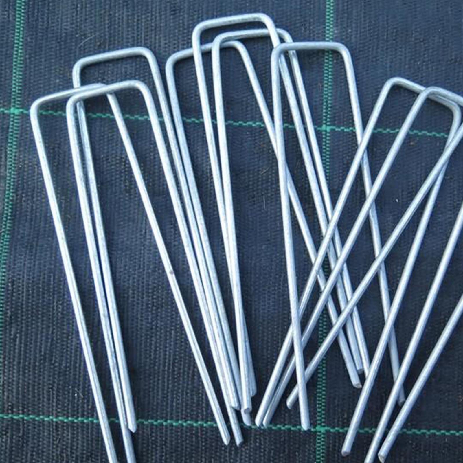 Pz 20 picchetti zincati per telo pacciamante fermarete a u cm 17