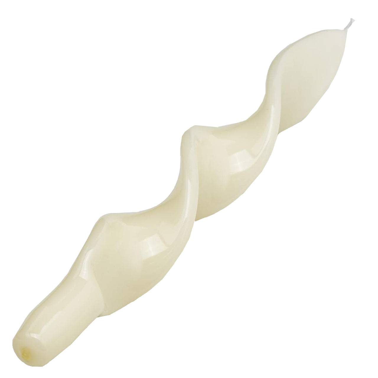 Candela fiamma spirale in cera laccata h 27 cm decorazione luminosa ambiente