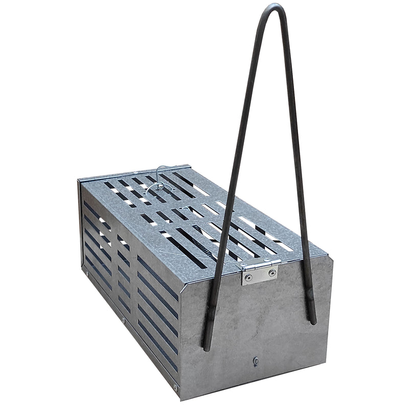 Trappola per topi e ratti gabbia rinforzata a molla in acciaio zincato da interno ed esterno