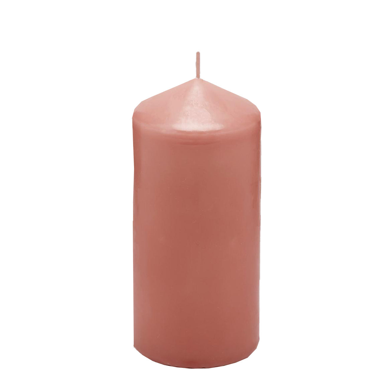 Candela classica cera moccolo decorazione luminosa per ambienti rosa antico