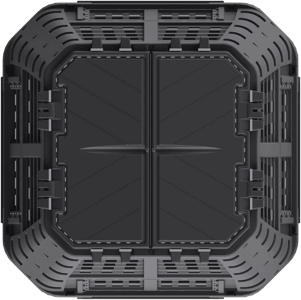 Compostiera quadrata da giardino 380 lt con apertura superiore ed inferiore