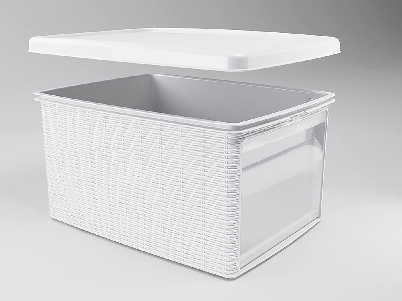 Scatola multiuso "Elegance" in plastica con apertura frontale per uso casalingo