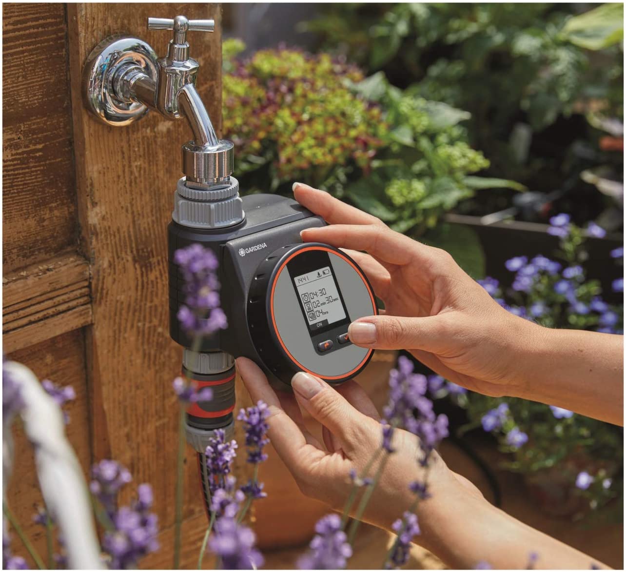 L4F Orologio Irrigazione Automatico - Programmatore Per Giardino, Balcone, Serre, LCD Large - Foto 2