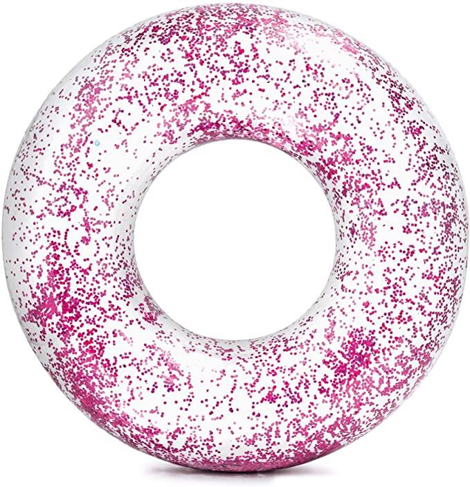 Salvagente Glitter Ø 119 cm Ciambella gonfiabile colorata Intex
