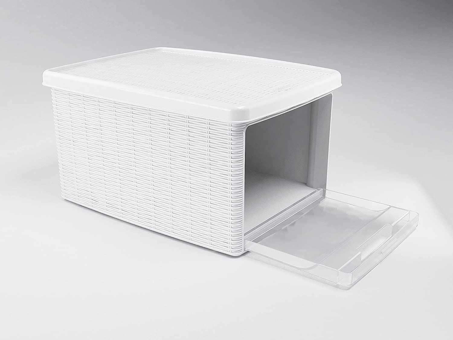 Scatola multiuso "Elegance" in plastica con apertura frontale per uso casalingo