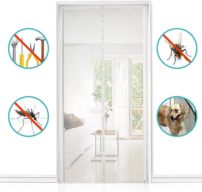 Zanzariera magnetica "Strip" per porte e finestre contro mosche e zanzare