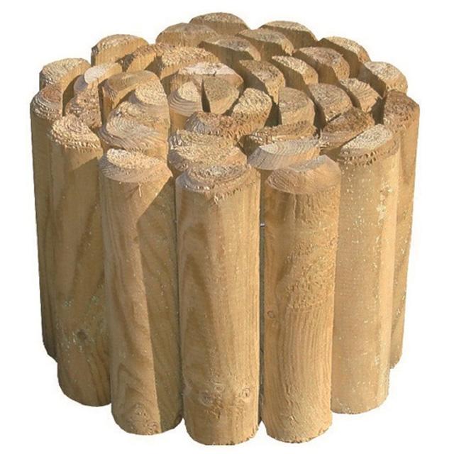 Bordura per aiuole in legno "Lasa" di pino naturale per recinzioni giardino e terrazzo
